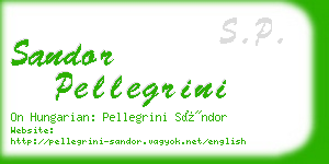 sandor pellegrini business card